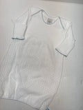 Paty gown with blue trim - monogram included