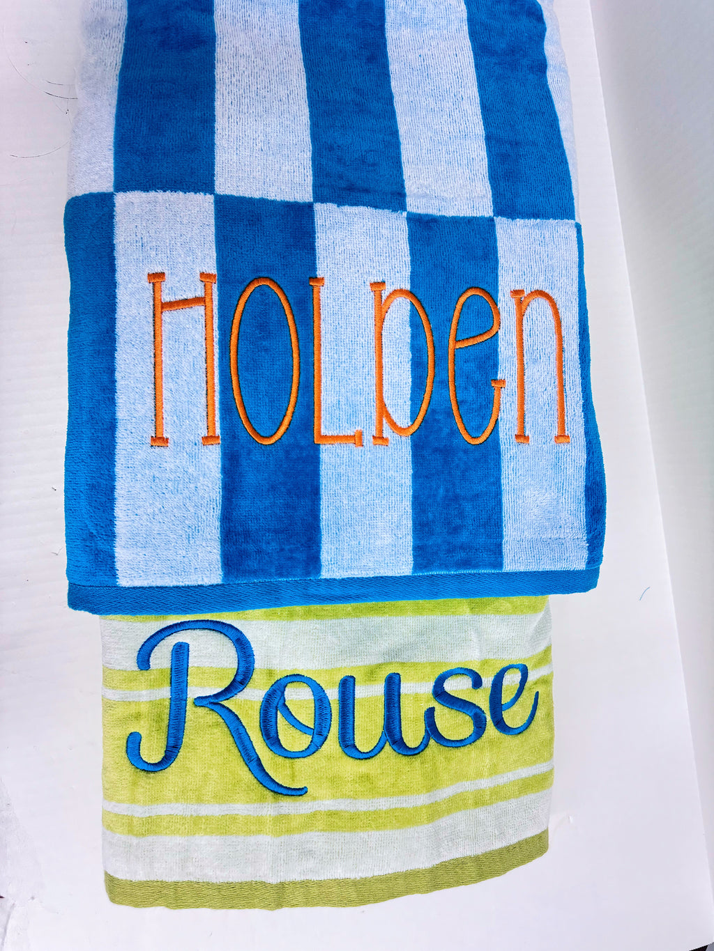 Monogramed beach towel☀️
