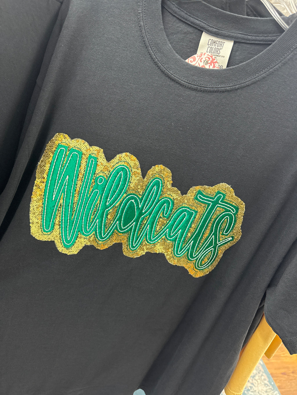 Glitter appliqué wildcats shirt