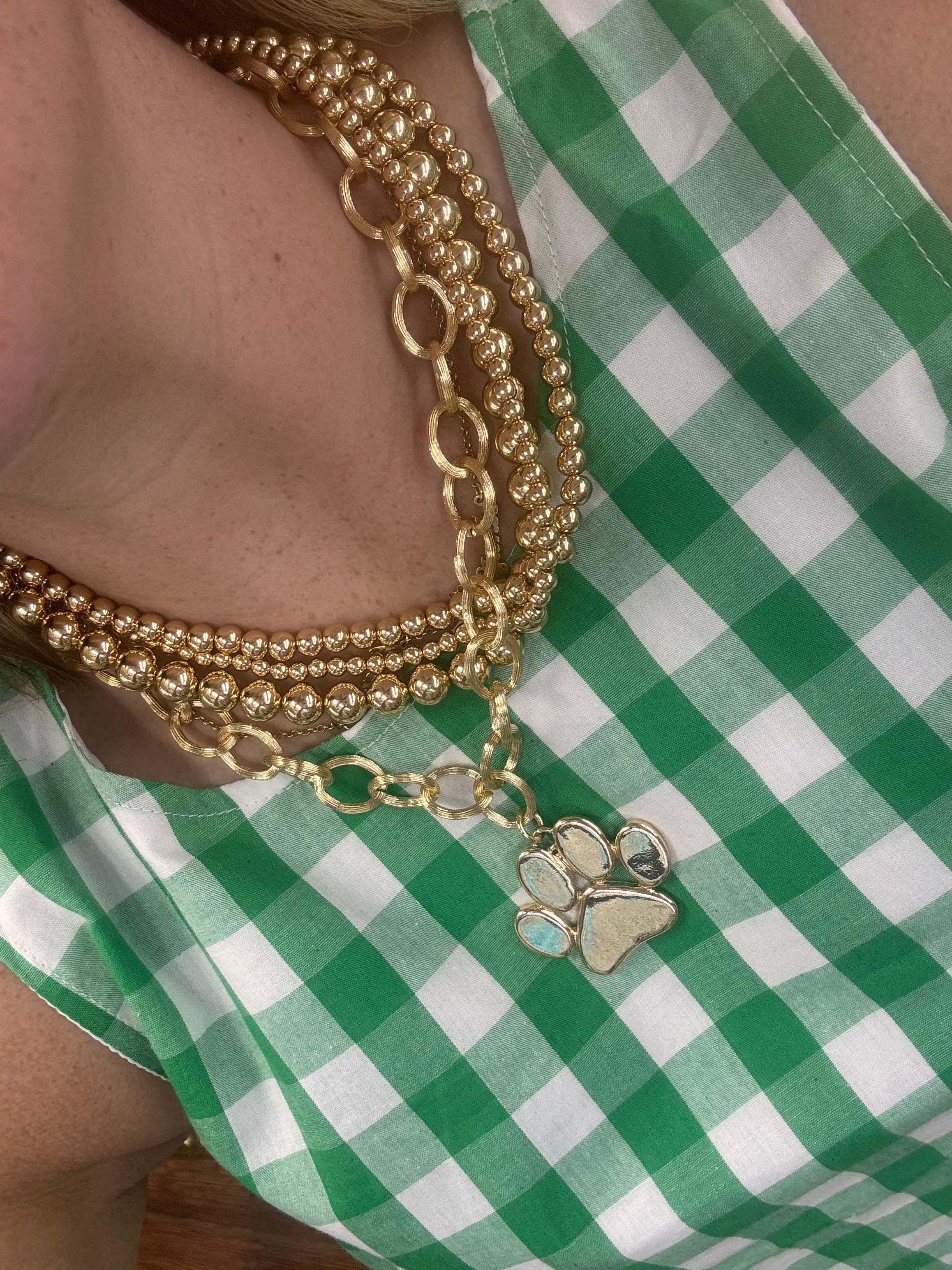 Chunky gold necklace set