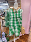 Green plaid set