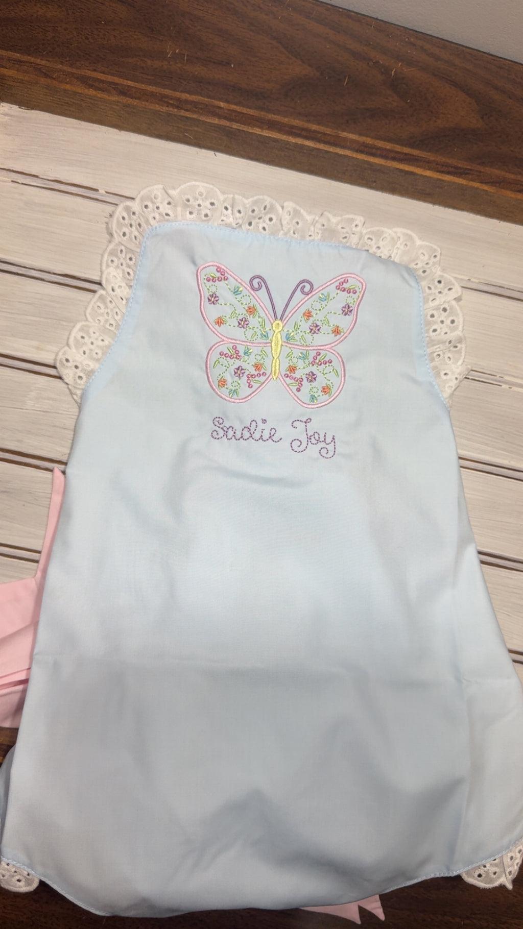 Monogramed eyelet sun suit