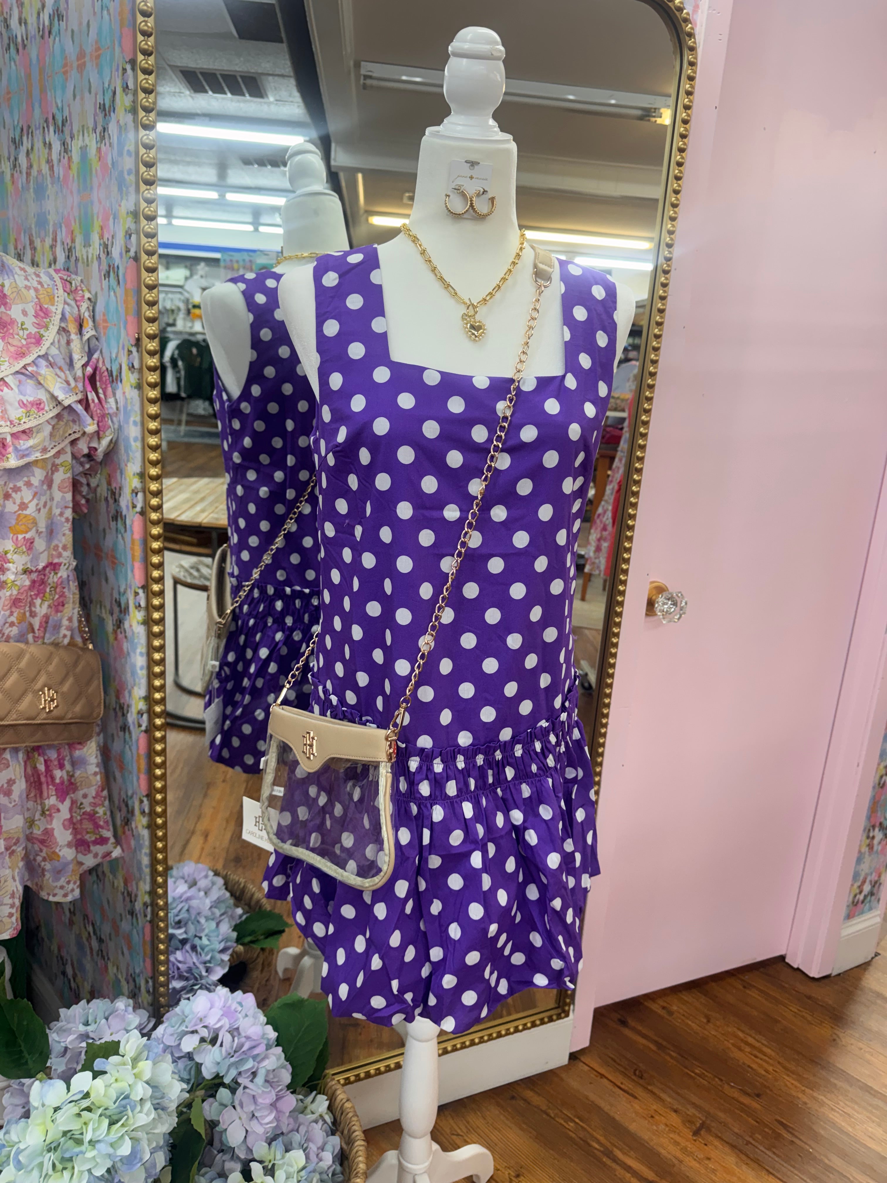 Polka Purple Dress