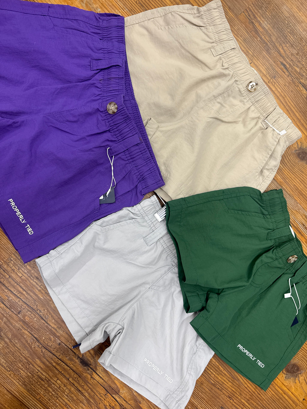 Properly tied SOLID mallard shorts