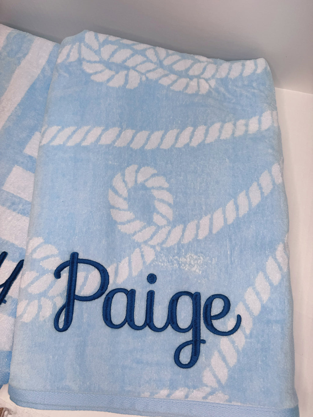 Monogramed beach towel☀️