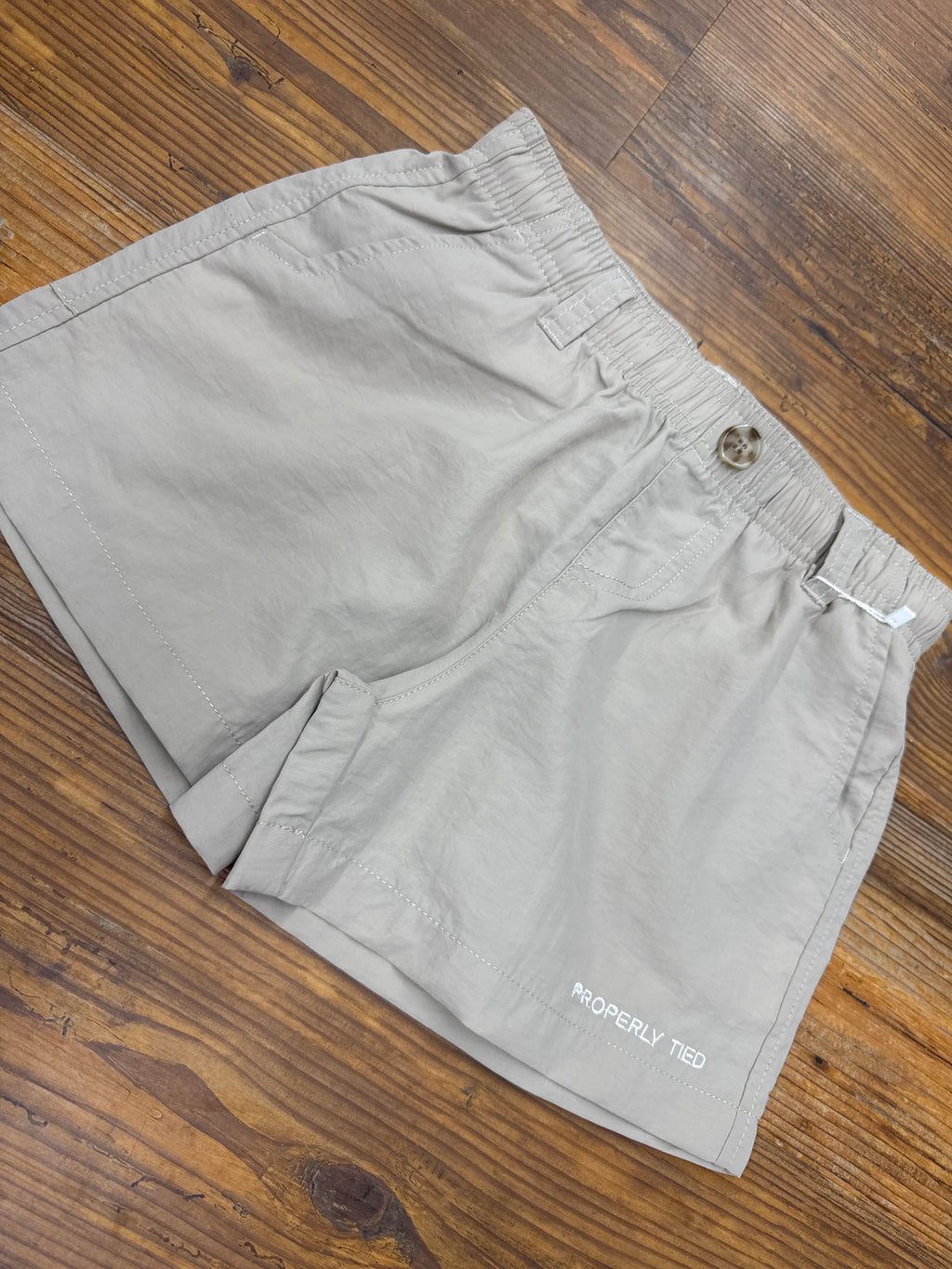 Properly tied SOLID mallard shorts