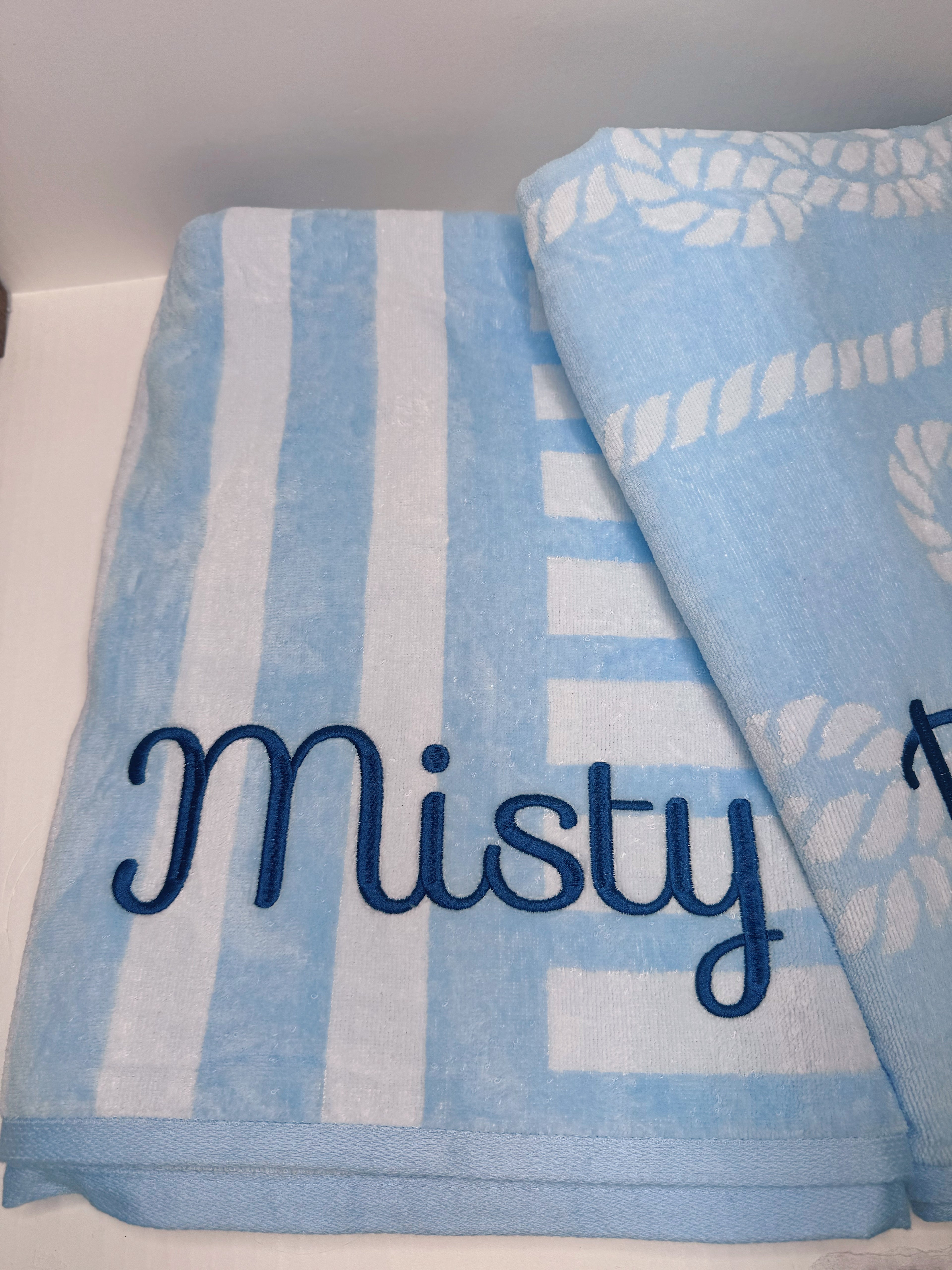 Monogramed beach towel☀️