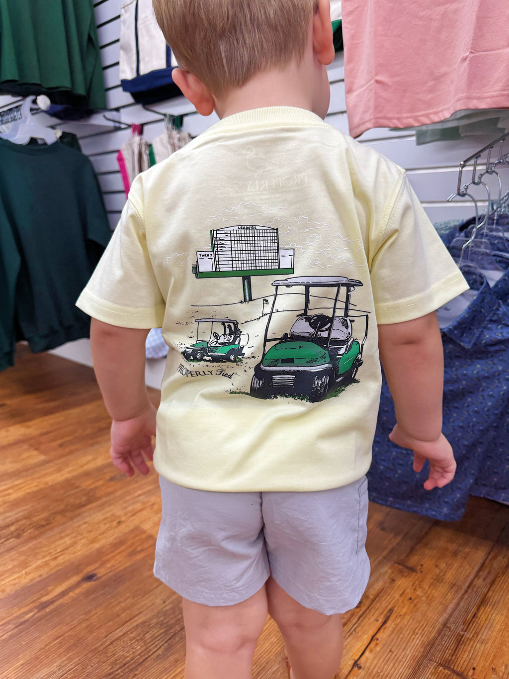 Properly tied golf cart tshirt