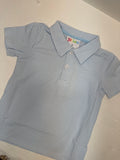 Jelly bean blue stripe polo - monogram included