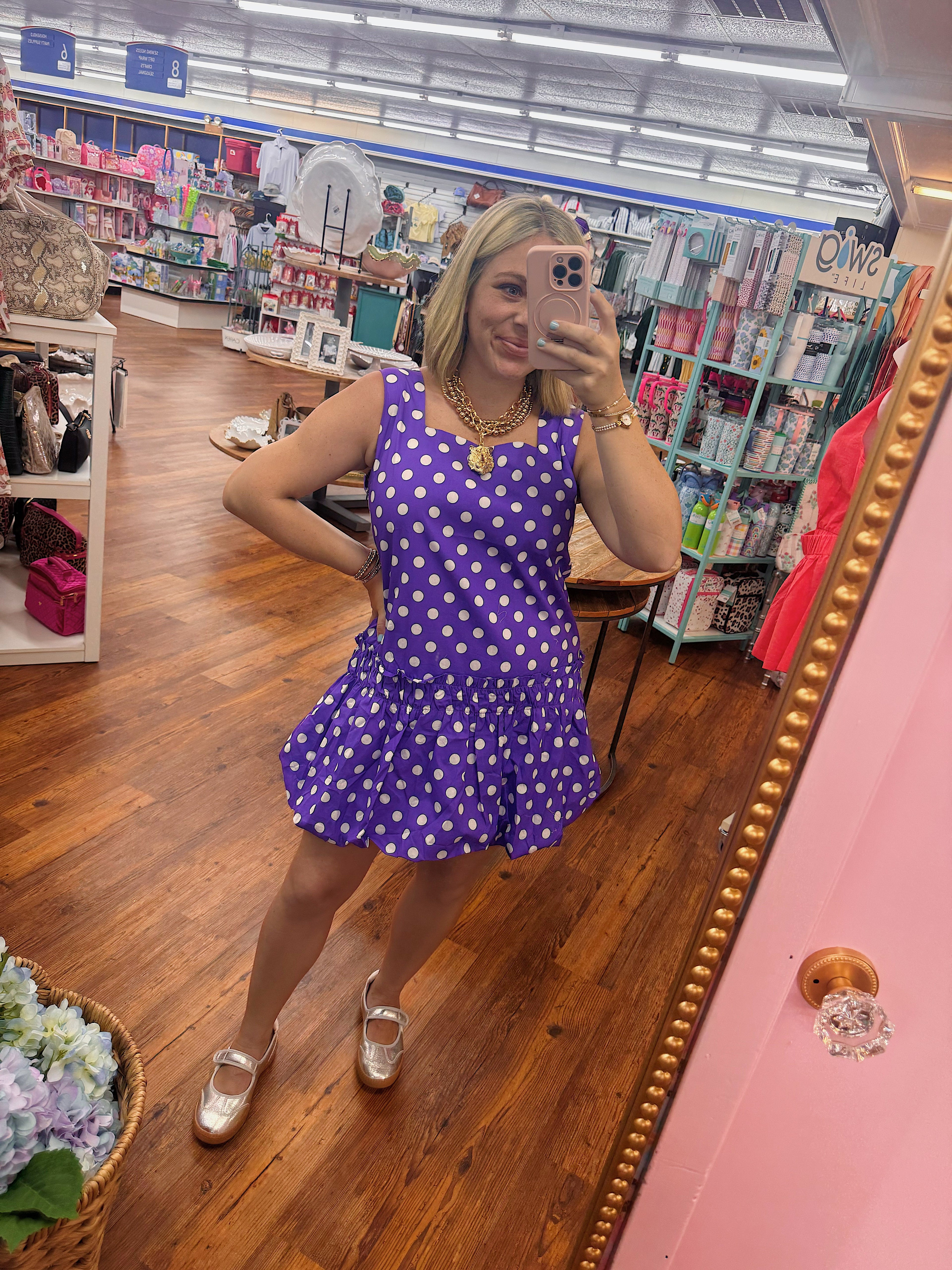 Polka Purple Dress