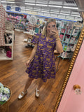 Printed LSU fan dress