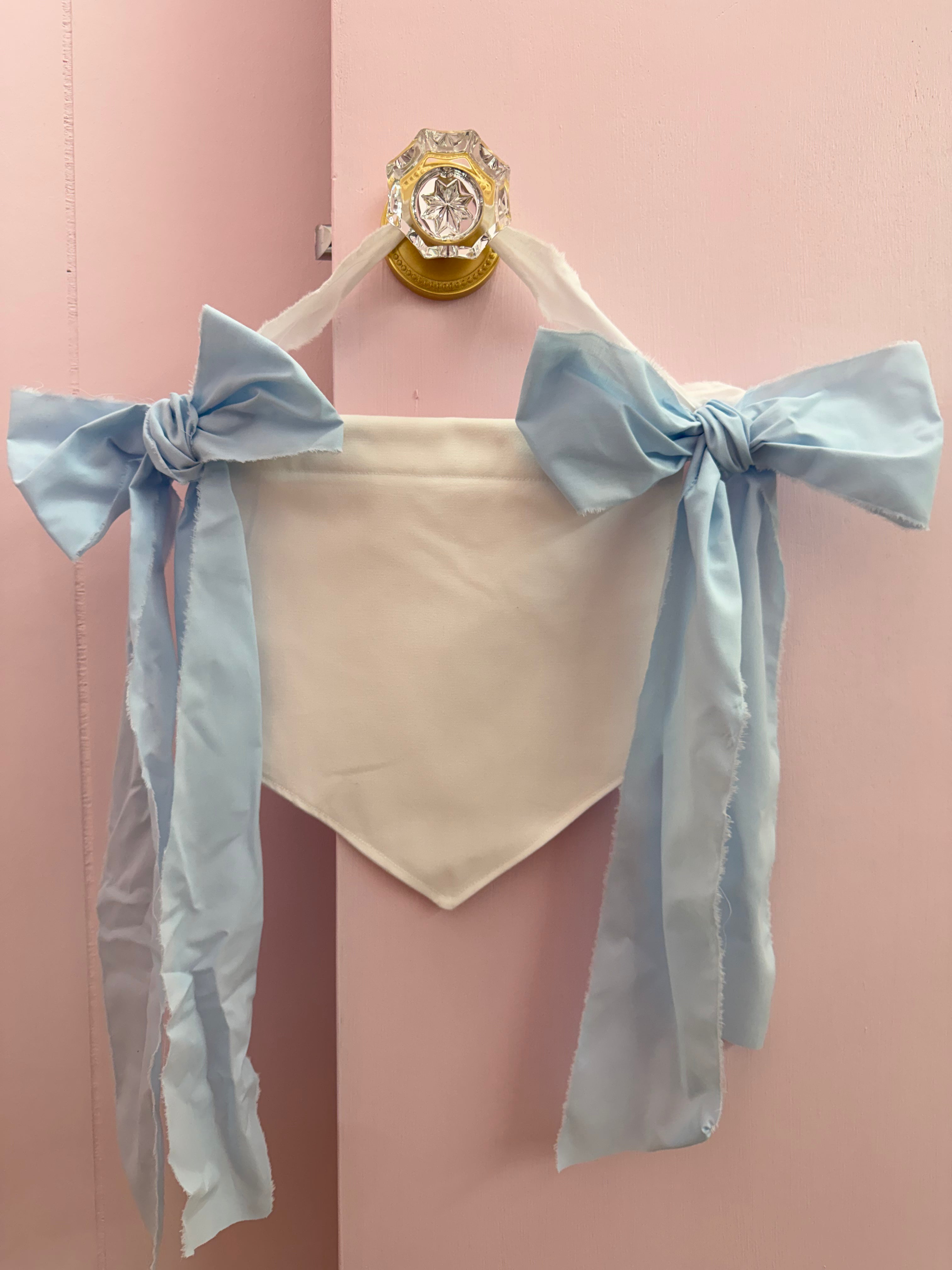 Personalized baby banner with fabric bow
