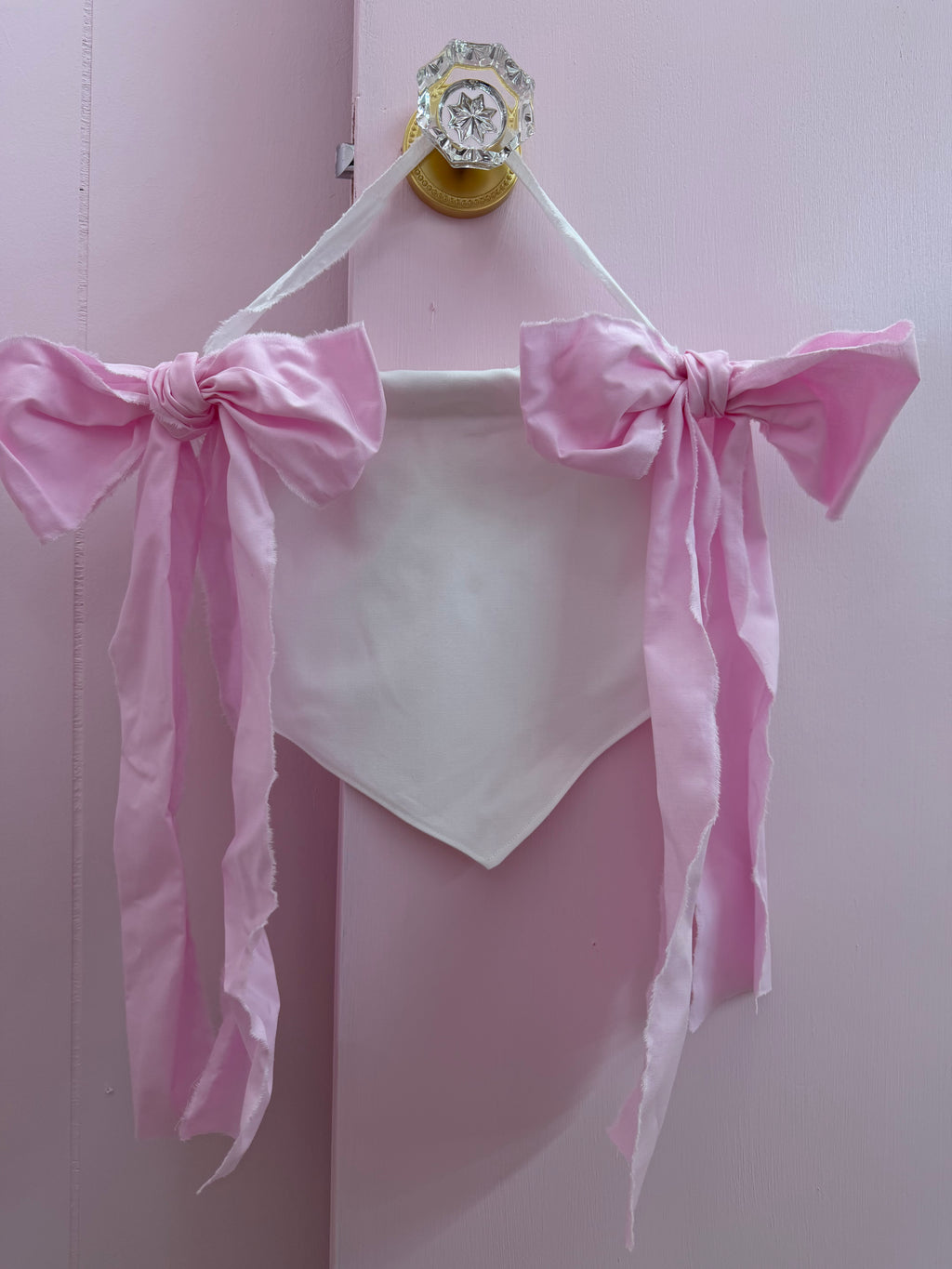 Personalized baby banner with fabric bow