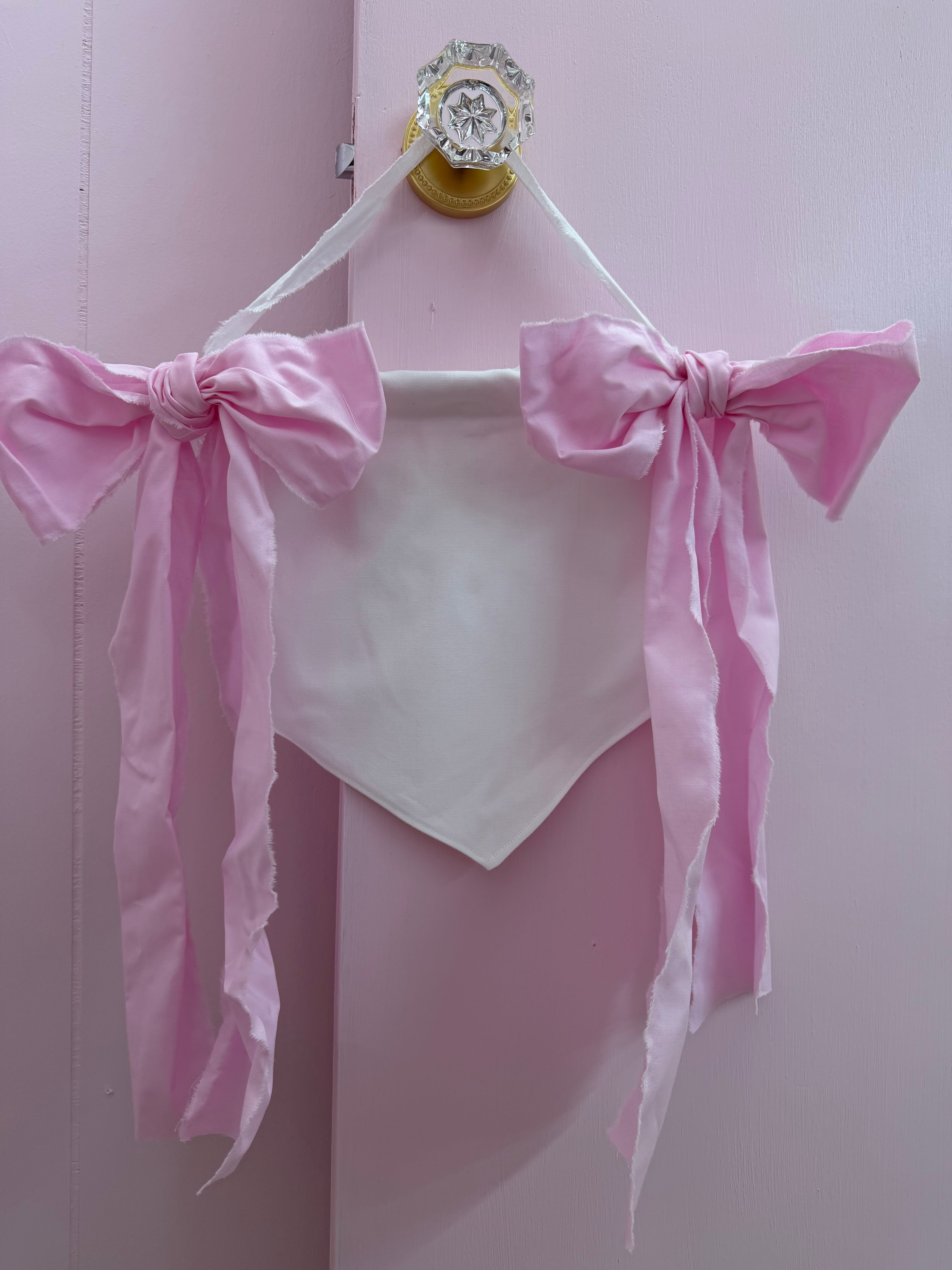 Personalized baby banner with fabric bow