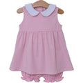 Jelly bean pink stripe set - MONOGRAM INCLUDED