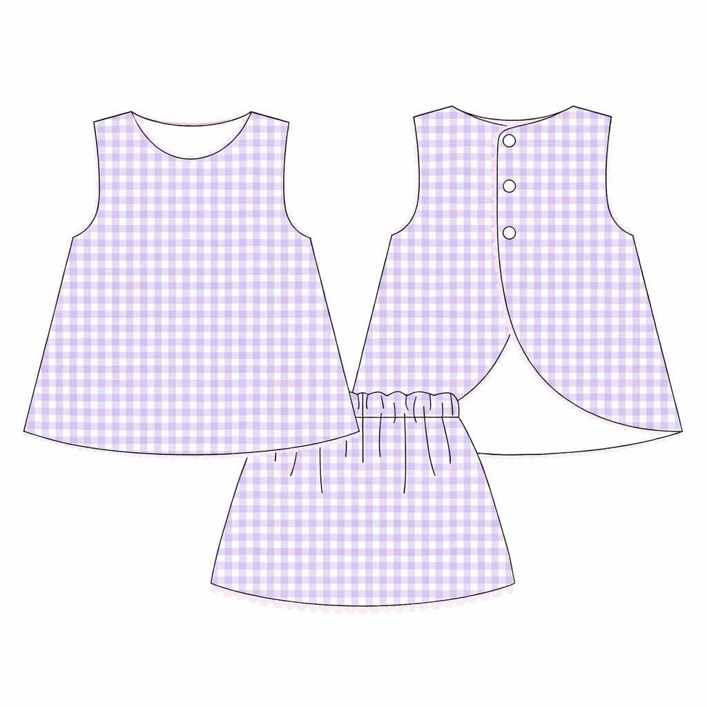 Gingham skort set