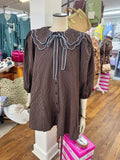 Brown pin stripe dress!